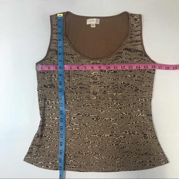 Dorothy Brown Animal Print Sleeveless Top Large - Picture 4 of 7